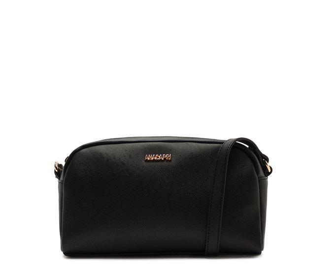 Bolsa Tiracolo Pequena Lisa Preta