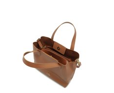 Bolsa Tote Média Com Necessaire Bicolor Marrom