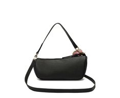 Bolsa Tiracolo Média Baguete Assimétrica Preta