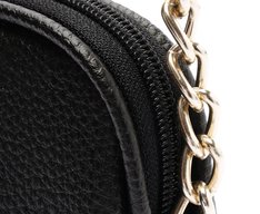 Bolsa Tiracolo Pequena Texturizada Preta