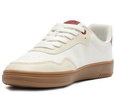 Tênis Listra Dupla Branco e Vermelho