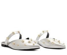 Mule Maxi Tachas Com Tira Prata