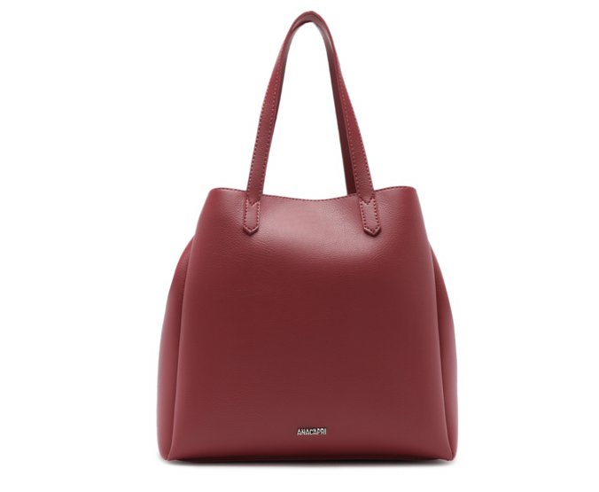 Bolsa Shopping Grande Minimal Vermelha