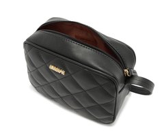 Bolsa Tiracolo Média Metalassê Triangular Preta