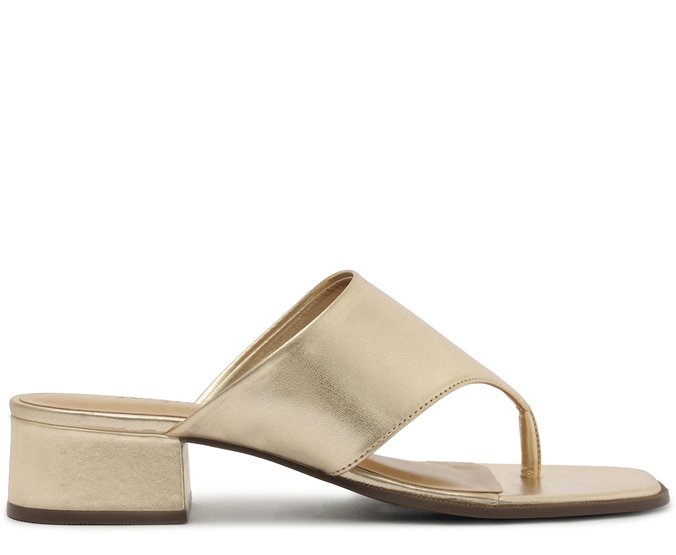 Sandália Mule Gaspéa Regular Dourada