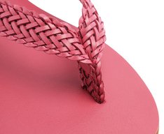 Rasteira Slim Trançada Rosa