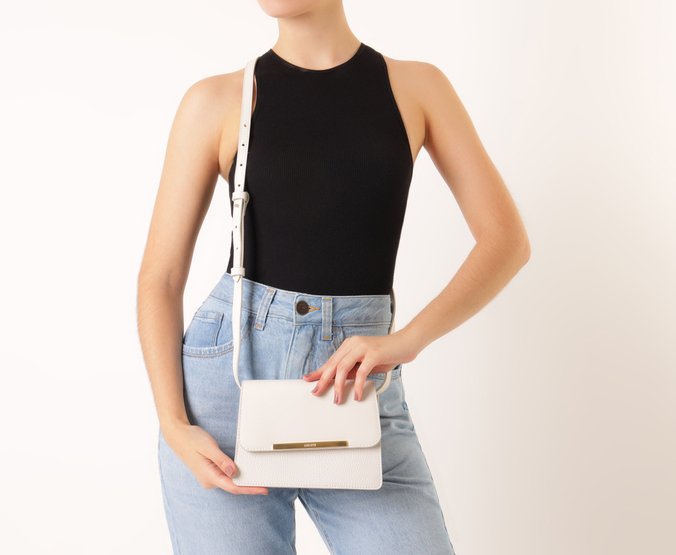 Bolsa Tiracolo Média Valentina Branca