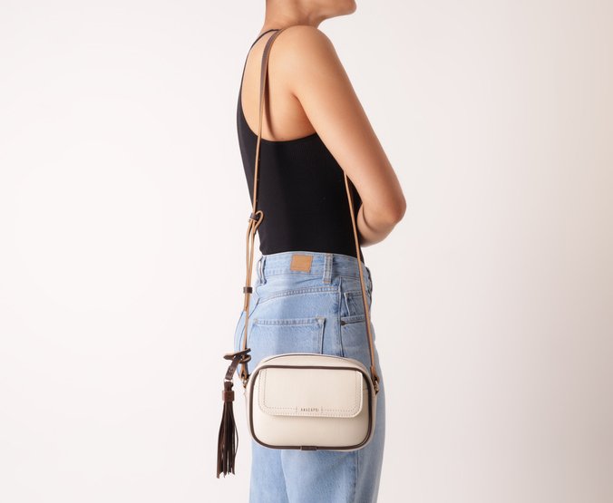 Bolsa Tiracolo Pequena Eco Soft Branca
