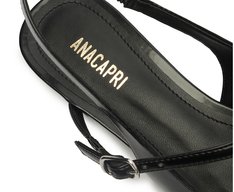 Sapatilha Slingback Fivela Dupla Preta