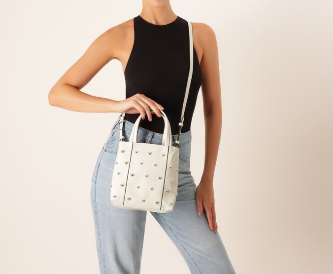 Bolsa Tote Pequena Megan Branca
