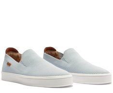 Tênis Slip On Knit Riscado Azul
