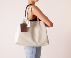 Bolsa Shopping Grande Verniz Porta Cartão Branca
