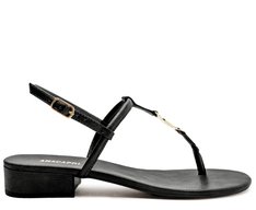 Sandália Slim Salto Bloco Preta
