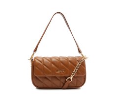 Bolsa Tiracolo Média Matelassê Triangular Marrom