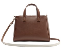Bolsa Tote Grande Chaveiro Removível Marrom