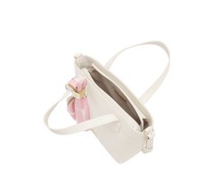 Bolsa Tote Média Lenço Estampado Branca