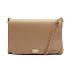 Bolsa Tiracolo Média Lisa Bege