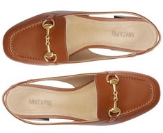 Sapatilha Slingback Salto Bloco Bridão Office Marrom
