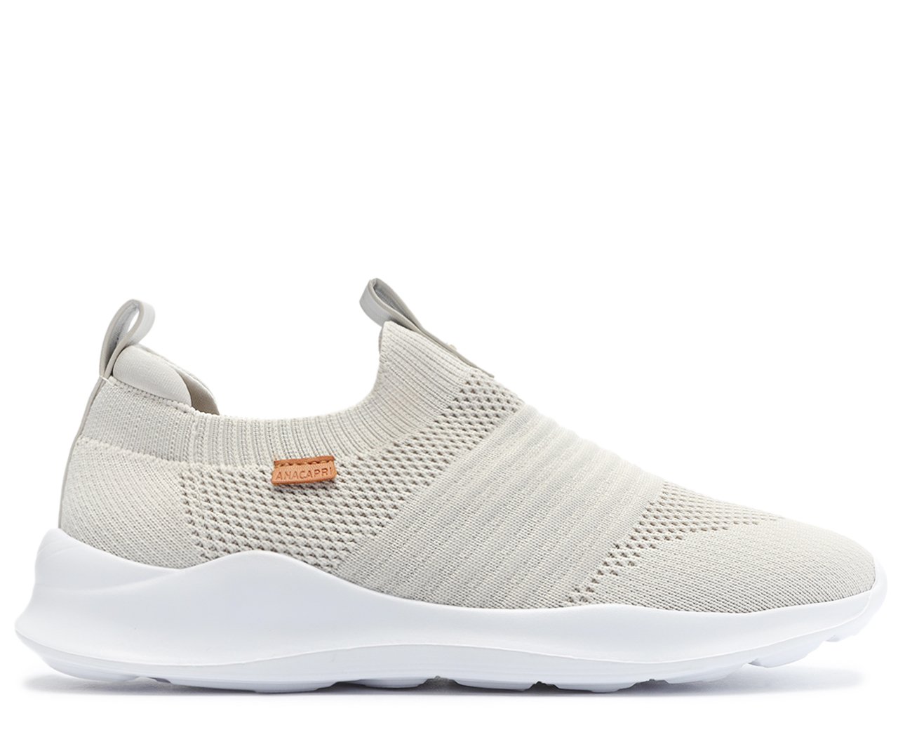 Tenis Slip On Streech Jogging Knit Cinza Anacapri