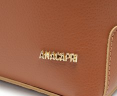 Bolsa Tote Média Logo Metal Marrom