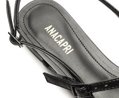 Sapatilha Slingback Bico Fino Duas Tiras Preta