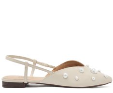 Sapatilha Slingback Maxi Tachas Branca