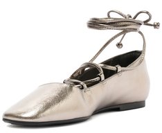 Sapatilha Amarração Bailarina Prata