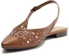 Sapatilha Slingback Perfuros Marrom