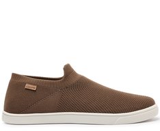 Tênis Slip On Knit Mono Vermelho Marrom