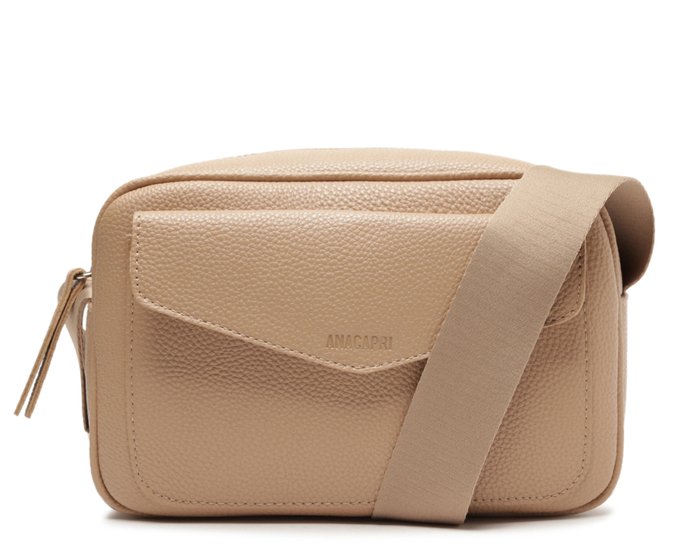 Bolsa Tiracolo Média Fita Bege