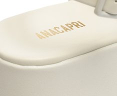 Sandália Flatform Branca Mirella Duas Tiras