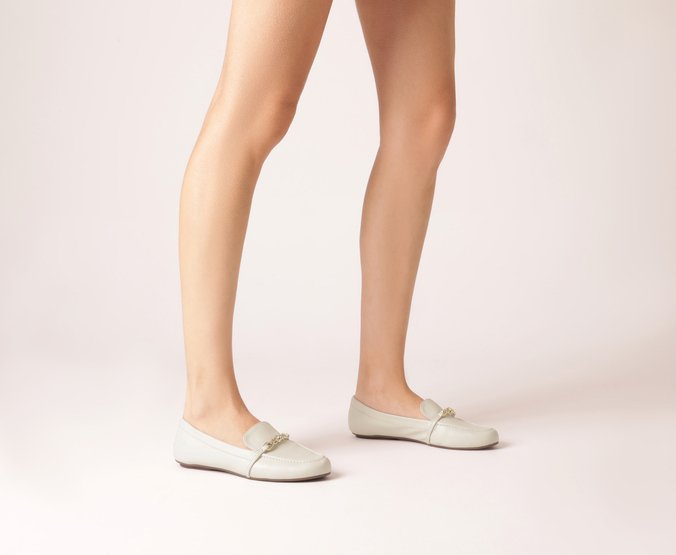 Mocassim Loafer Bridão Branco