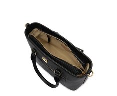 Bolsa Tote Média Zíper Preta