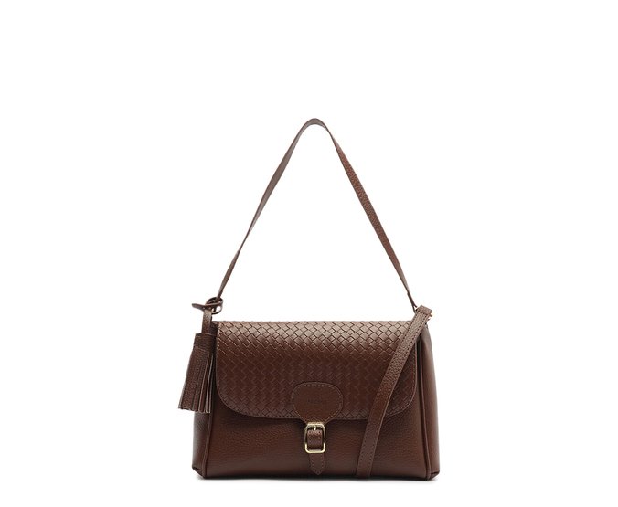 Bolsa Tote com Detalhe Tassel Marrom