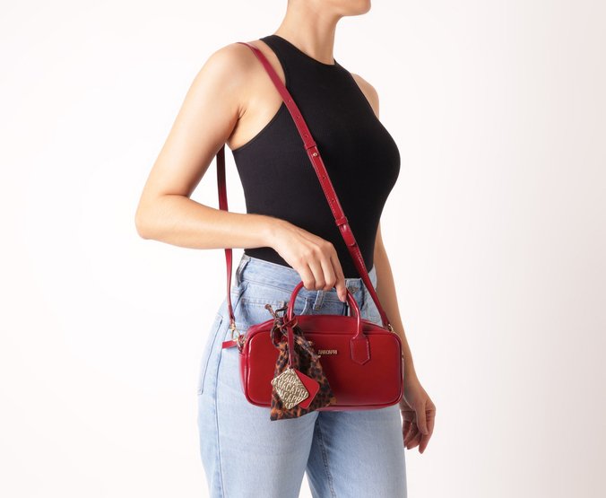 Bolsa Tote Média Lenço Vermelha