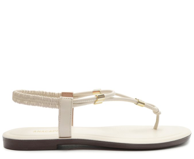 Sandália Slim Elástico Comfy Branca