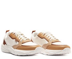 Tênis Sporty Multineutro Branco Detalhe Marrom