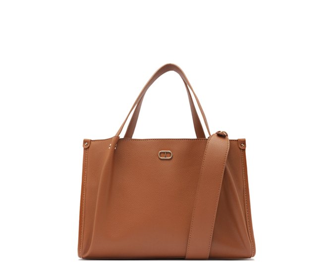 Bolsa Tote Média Shopper Marrom
