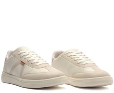 Tênis Pontilhado Lateral Branco Detalhe Dourado