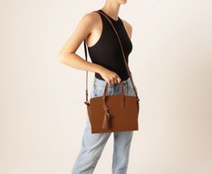 Bolsa Tote Grande Barbicacho Marrom