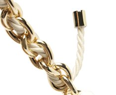 Bolsa Tiracolo Pequena Corrente Cordão Branca