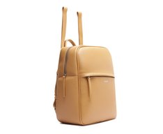 Mochila Média Zíper Básica Bege