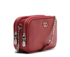 Bolsa Tiracolo Média Divisórias Metal Vermelha