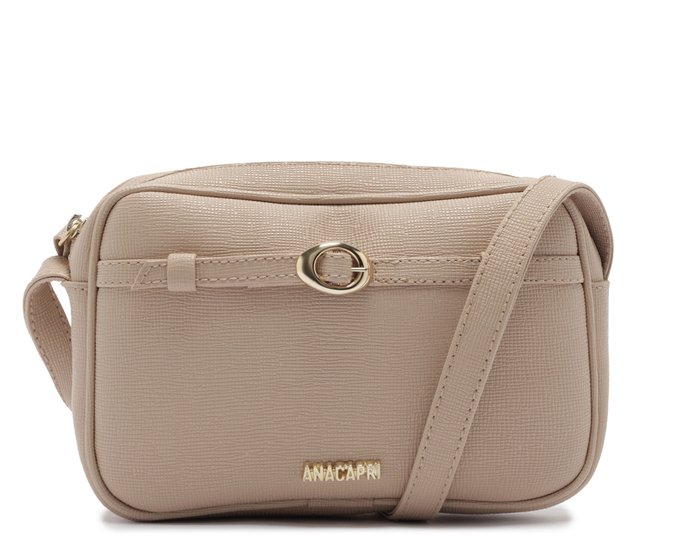 Bolsa Tiracolo Média Pingente Bege