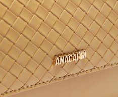 Bolsa Tiracolo Pequena Aba Tressê Bege
