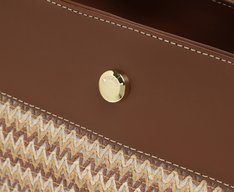 Bolsa Shopping Grande Natural Palha Marrom
