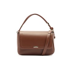 Bolsa Tiracolo Baguete Média Nó Marrom