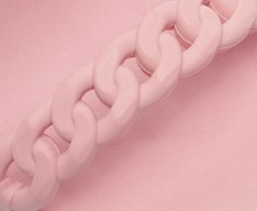 Rasteira Duas Tiras Correntes Rosa