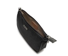 Bolsa Tiracolo Média Textura Glam Preta