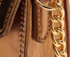 Bolsa Tiracolo Pequena Estruturada Party Bronze